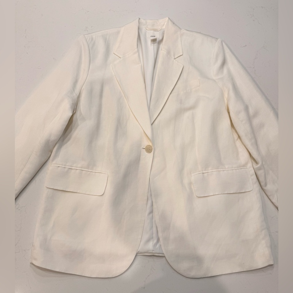 EUC H&M Linen-Blend Blazer – Large - Picture 2 of 7